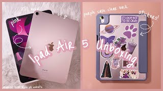 Pink Ipad Air 5 Unboxing (2022) 💖☁️ | From Apple PH Website | Asmr ✨ #ipadair #ipadair5 #appleph