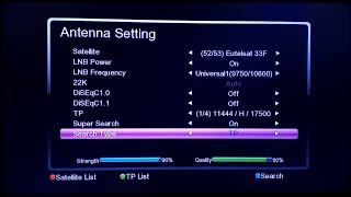 DVB-S2 T2-MI - Bosnia channels FTA on Eutelsat 33°E - received with Redline G150