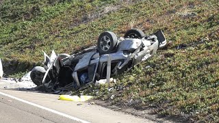 Driver Killed After Car Flies Off Freeway Bridge