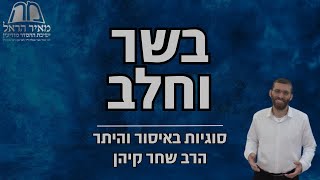 סוגיות באיסור והיתר | פרק 7 - בשר וחלב | הרב שחר קיהן