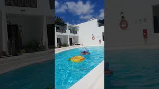 The big #swimmer #swimming #pool #holiday #fun #family #fyp #lanzarote #travel #winter #shorts