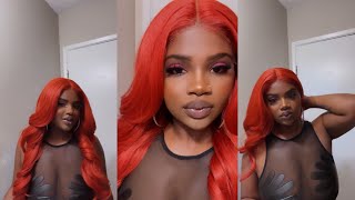 Outre TALHA 24” Cosmo Red Synthetic Wig Install