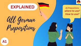 All A1 prepositions explained | German Prepositions | Akkusativ / Dativ preposition | wechsel