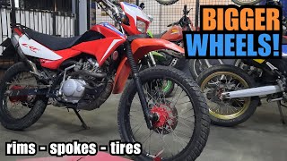 Honda XR150L - FULL SIZE Enduro wheels build guide for the DIYer