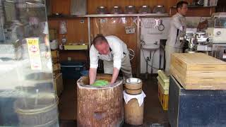 Fast mochi pounding in Nara, Japan