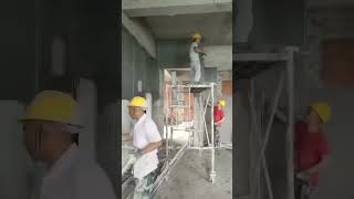 M9 plaster machine, spraying effect