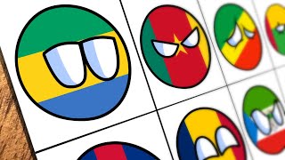 Drawing Central AFRICA COUNTRYBALLS / How to draw  COUNTRYBALLS