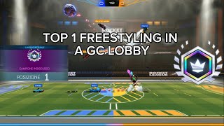 Top 1 Freestyling In A Gc Lobby | Rocket League Sideswipe