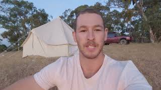 Yurt camping in Australian Outback