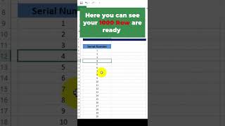 Insert 1000 🫡🫡rows  in just one click 😍😍😎😎  #excel #colums #tips #foryou #viral #trending #education