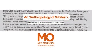 An "Anthropology of Whites"? Race, Diversity and Mass Observation by Khaleda Brophy-Harmer