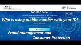 Who is using mobile number with your ID? Fraud management and Consumer Protection