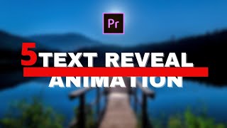 Simple Text Reveal effect |   text reveal premiere pro  | simple mask text reveal effect