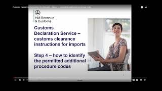 Customs clearance instructions for imports – Step 4– permitted additional procedure code