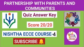 Partnership With Parents and Communities Quiz Answers/ #dikshaquiz # nishthaquiz #aashakiran