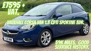 Vauxhall Corsa Van 1.3 CDTI Sportive 3dr. Very Economical!