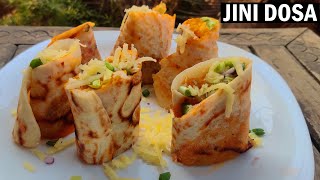 Jini Dosa Recipe at Home | Mumbai Street Style Dosa | Cheese Jini Dosa | Mumbai Street Food