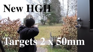 HGH and targets at 12 & 15m distance (Sniperling Army Green 0,5)