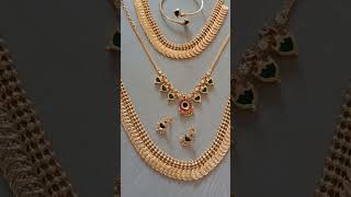 Eyes catching🥰🥰👌 Beautiful traditional bridal set 🤩🤩Fully gold finished🥳🎉 1300+shipping. 8148299183