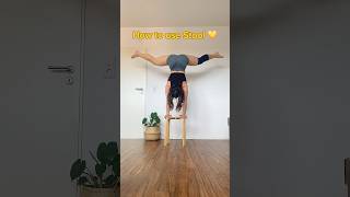 4 Ways to Stretch with Stool 🪑 | How do you use stool 🧐🤔 #training #flexibility