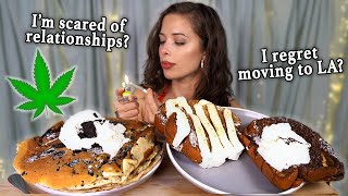 Oreo Pancakes and Nutella/Cheesecake French Toast! MUKBANG