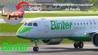 Embraer E195 E2 Binter + Boeing 737-800 Gol (Shopping Smiles Livery) no Aeroporto do Recife