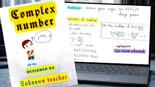 Complex Number Class 11 Handwritten Notes For Jee/NDA/Airforce