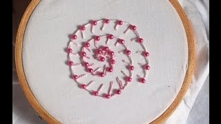 Beaded Button Hole Stitch, Hand Embroidery Tutorial