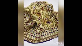 NEW  COLLECTIONian khanta work duppata Original A+Fbic(Masoori Silk)Legth 2.5 yardWidth1.5