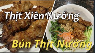 Thịt  xiên nướng 🍡  - Bún Thịt Nướng 🍽 | Năm Dung vào bếp | Dung Võ Vàm Cỏ