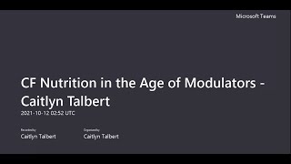 Nutrition in the age of modulator therapies