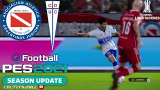 ARGENTINOS JUNIORS VS UNIVERSIDAD CATÓLICA | FECHA 4-COPA LIBERTADORES 2021 - Simulación (PES 2021)