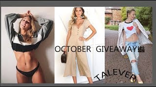 October 2018 Giveaway!!!| Talever