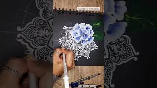 One stroke painting with Mandala design.