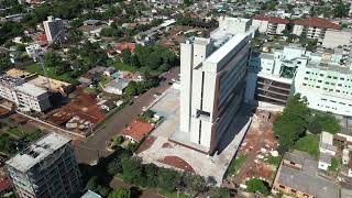 VISTA AÉREA DO NOVO HOSPITAL DA UNIMED MISSÕES. SANTO ÂNGELO-RS.