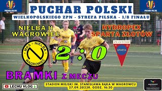 Nielba II Wągrowiec vs. Sparta Złotów (1.8 finału PP strefy pilskiej - bramki z meczu) 27.09.2023r.