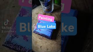 Blue lake painting acrylic #shortsart #art #diypainting