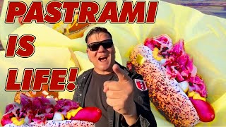 HOT DOGS AND PASTRAMI   (We learn the SECRET behind the Pastrami Hot Dog) #food #hotdog