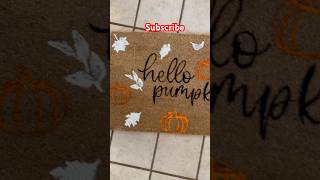 DIY Fall Door mat with Cricut #simple  #easy #diycrafts #fun #fall #pumpkin #cricuitdiy #decor