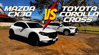 2023 Mazda CX30 vs Toyota Corolla cross:A compact crossover showdown  #australiancars #mazda