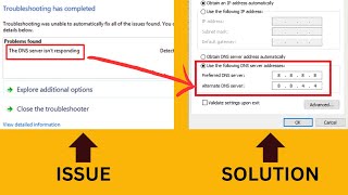 [100% SOLVED] The DNS Server Isn't Responding Fix | DNS Server Not Responding