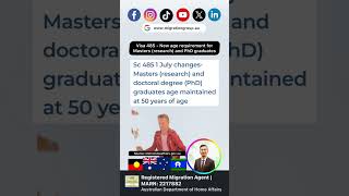 🇦🇺485 visa - new age requirement for Masters (research) + PhD graduates🇦🇺#australia #immigration