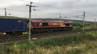 Various Rail Movements around Shap on the West Coast Mainline August 2021