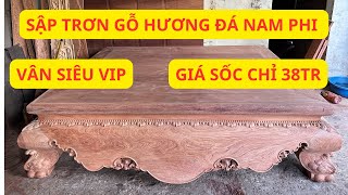 Sập Chân Quỳ Dạ Cá Gỗ Hương Đá Kích Thước 1m8x2m2 Vân Siêu Đẹp Giá Chỉ 38tr