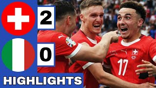 🔴Switzerland vs Italy (2-0) All GOALS & Extended HIGHLIGHTS | EURO 2024 Round Of 16!