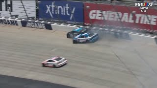 ROSS CHASTAIN DUMPS POOLE LARSON CAUGHT UP - 2023 WURTH 400 NASCAR CUP SERIES DOVER