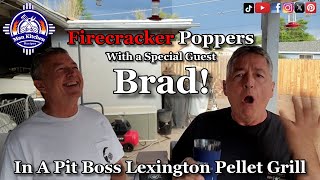 Firecracker Jalapeno Poppers In A Pit Boss Pellet Grill With A Special Guest