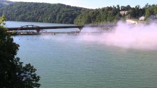 Icesferry Bridge demolition cheat lake, wv