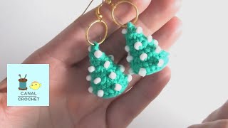 Mini árbol amigurumi tutorial. Pendientes o aretes fácil y rápido.