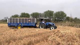 New Holland T4 105 with 185Q loaded tralla. Att krati tractor ne.